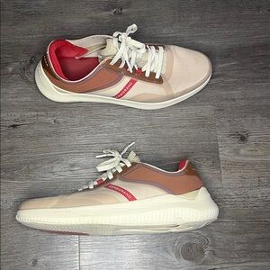 Cole Haan Men's Zerogrand Tan and Red Tennis Sneakers Size 10